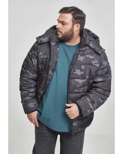 Herren Hooded Camo Puffer Jacket