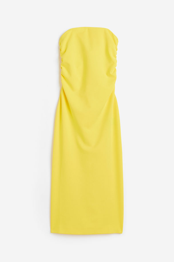 H&M Bandeau-Kleid Gelb