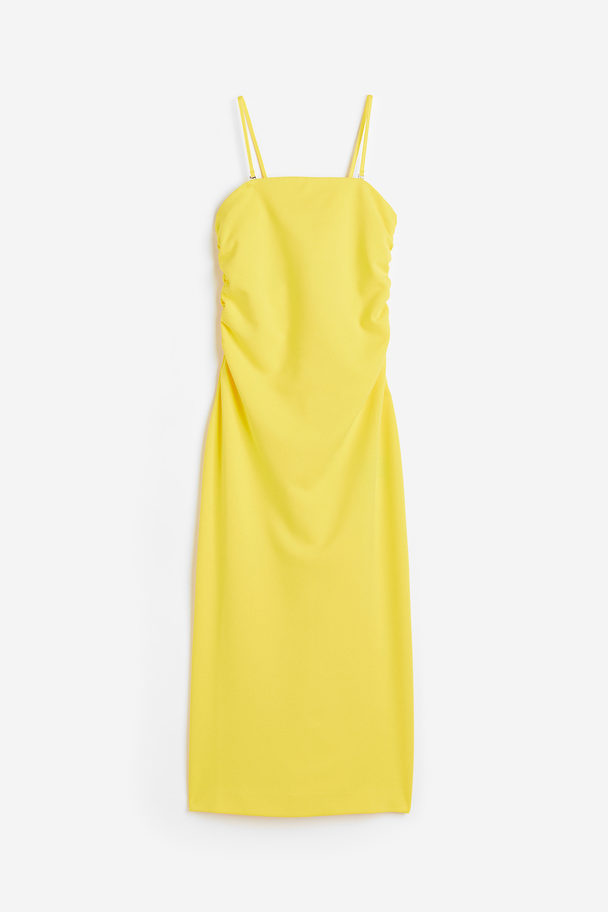 H&M Bandeau Dress Yellow