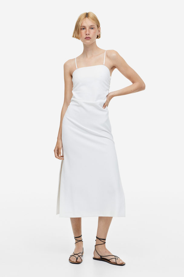 H&M Bandeau-Kleid Weiß