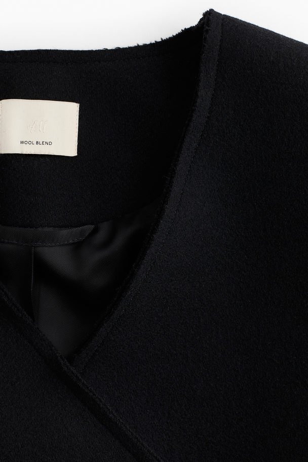 H&M Jacke aus Wollmischung Schwarz