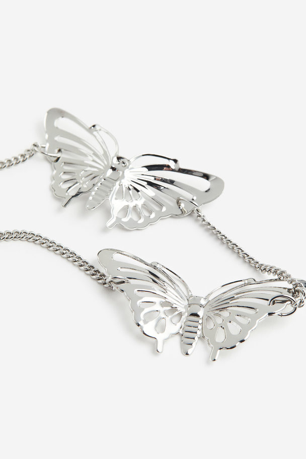 H&M Waist Chain Silver-coloured/butterflies
