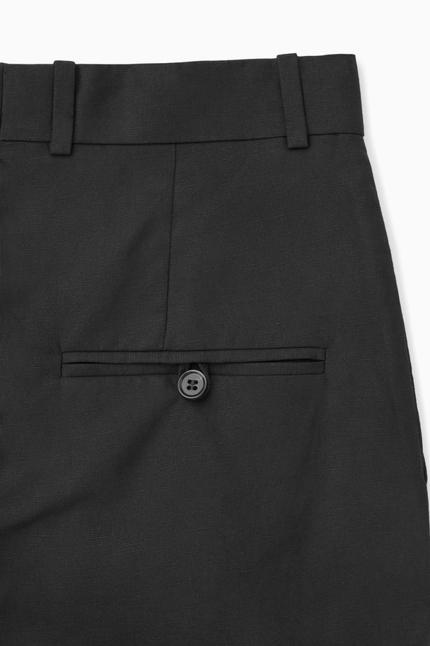 COS Tailored Straight-leg Trousers Black