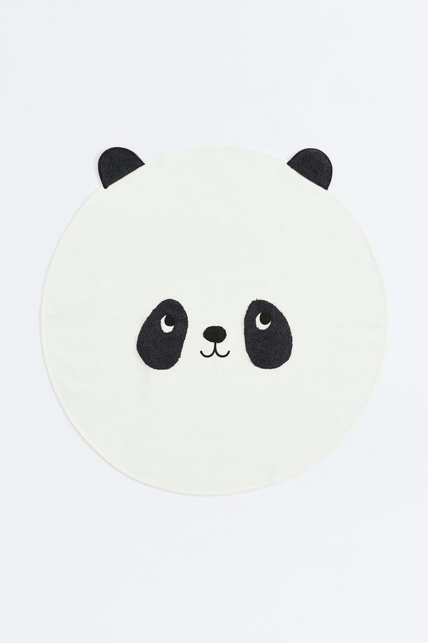 H&M HOME Tufted-motif Cotton Rug White/panda