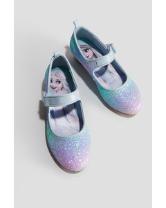 Glittery Dressing-up Shoes Light Blue/frozen
