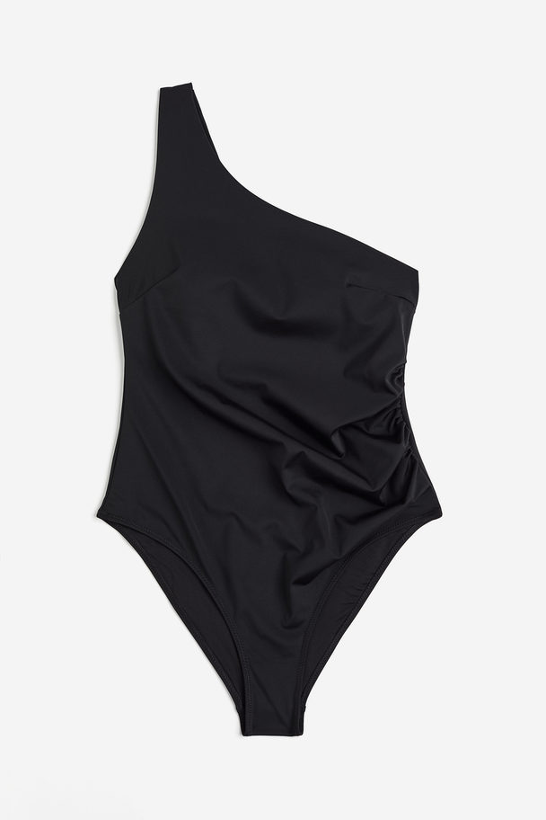 H&M Light Shape One Shoulder-badedrakt Sort