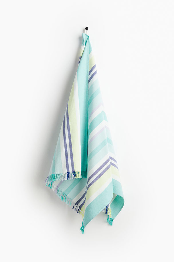 H&M HOME Hammam Beach Towel Turquoise/blue