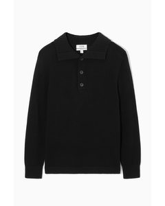 Wool And Cashmere Polo Shirt Black