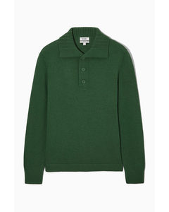 Regular-fit Wool-cashmere Polo Shirt Dark Green