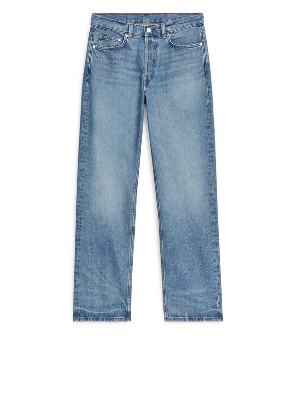 ARKET Ocean Løse Rette Jeans Vasket Blå