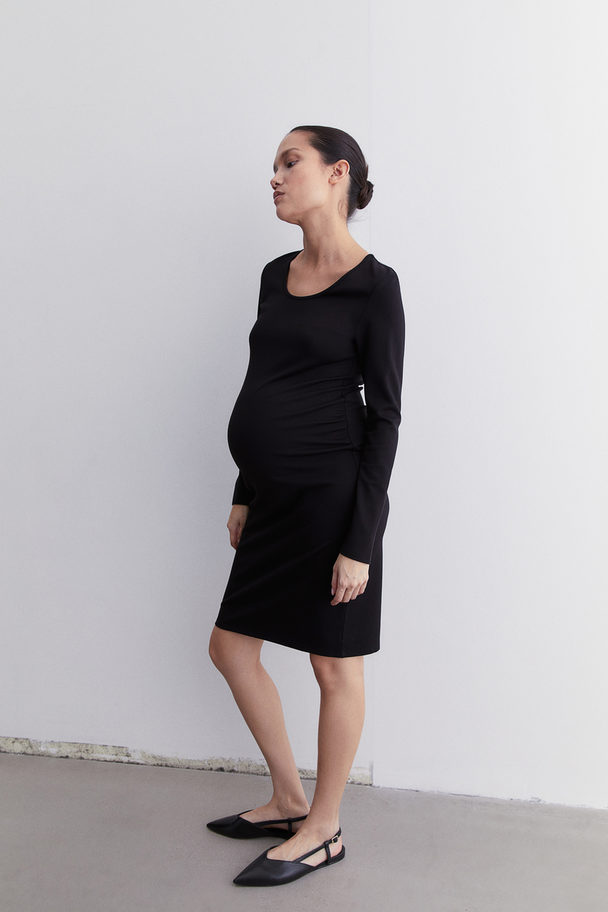 H&M Mama Long-sleeved Dress Black