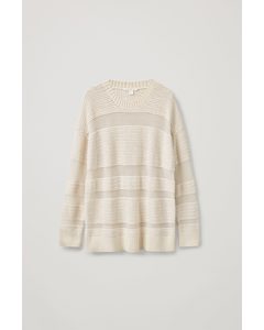 Contrast Panel Jumper Off-white
