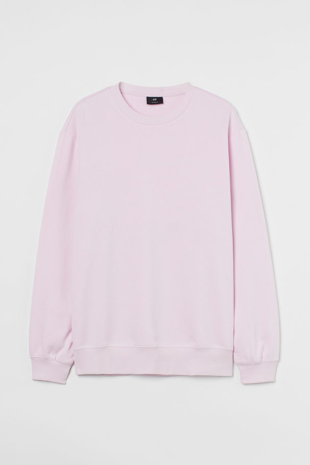 H&M Relaxed Fit Sweatshirt Lys Rosa