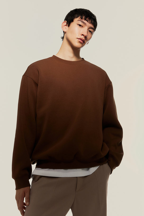 H&M Sweatshirt Loose Fit Brun