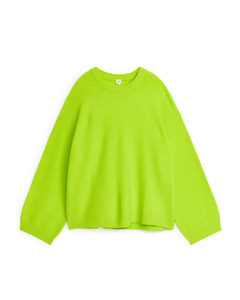 Pullover aus Alpaka-Mix Leuchtendes Grün
