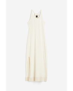 Racer Slip Dress Beige