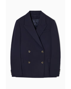 Regular-fit Double-breasted Blazer Navy