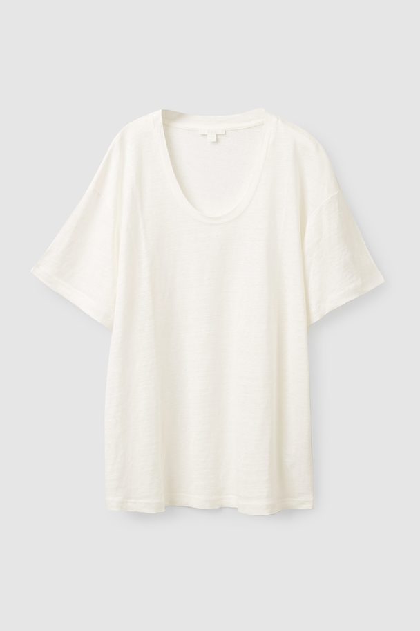 COS Loose-fit Linen T-shirt White