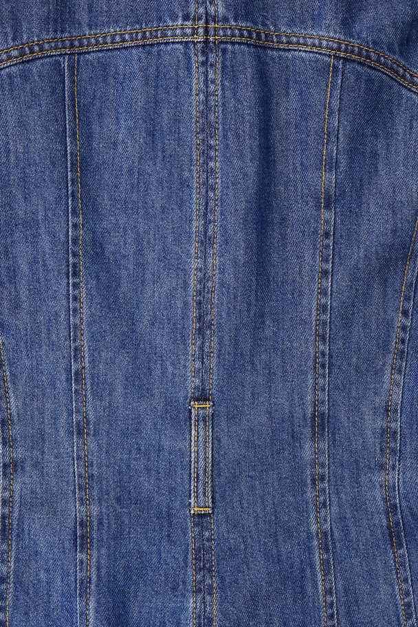 COS Oversize-skjortklänning I Denim Med Markerad Midja Blå