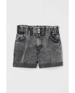 Paper Bag-shorts I Twill Mørk Grå/washed Out