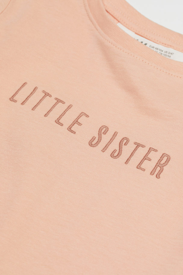 H&M Sibling Top Powder Pink/little Sister