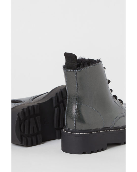 H&M Warm-lined Boots Silver-coloured