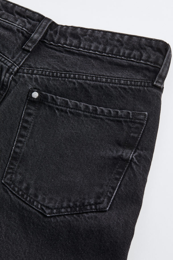 H&M Straight Regular Jeans Zwart