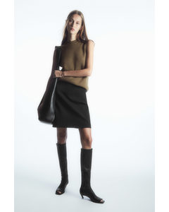 Twill Mini Skirt Black