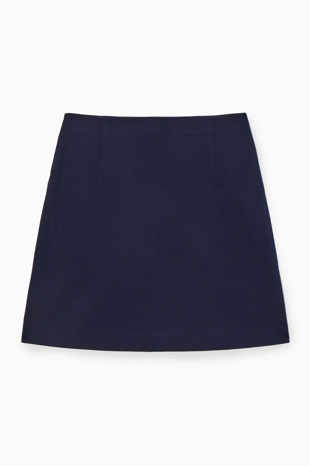 COS Twill Mini Skirt Navy