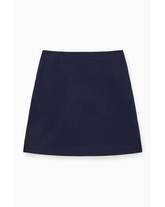 Twill Mini Skirt Navy
