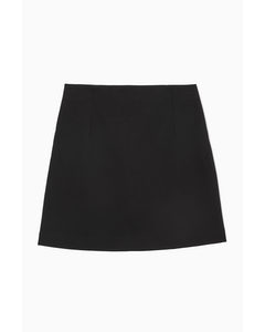 Twill Mini Skirt Black