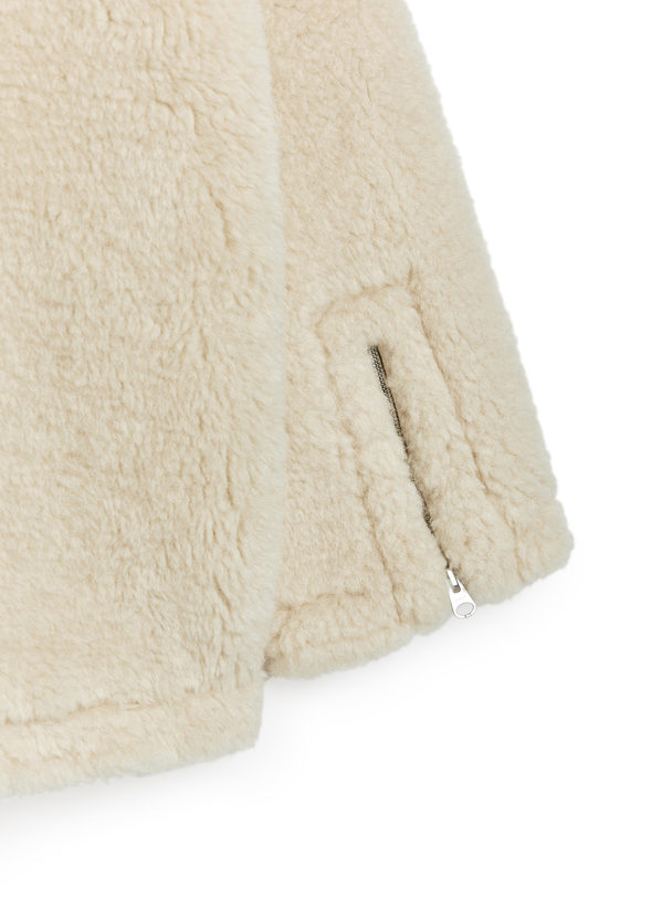 ARKET Fluffy Pile Jacket Off-white