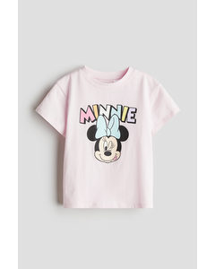 T-Shirt mit Print Hellrosa/Minnie Maus