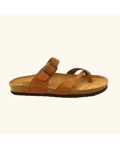 Bio Feroe Sandal Made In Camel Leather