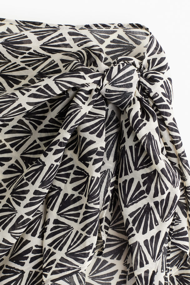 H&M Short Sarong Black/patterned