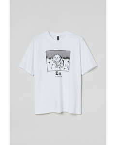 T-Shirt mit Sternzeichen Weiß/Löwe