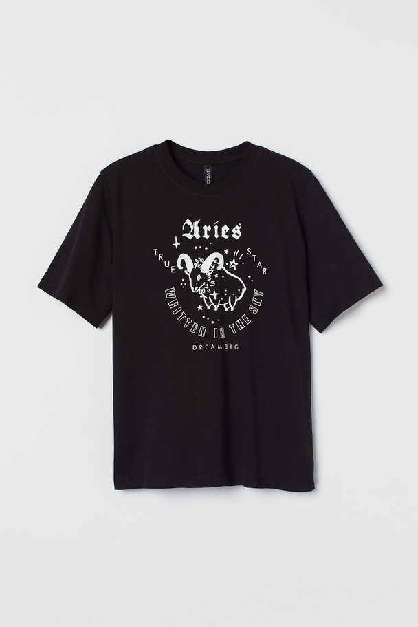 H&M Zodiac T-shirt Black/aries