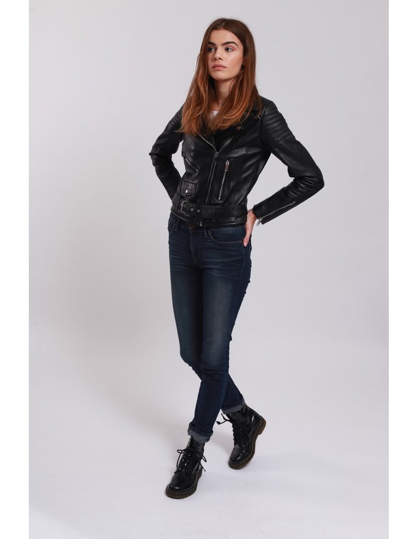 Le Temps des Cerises Leather Jacket Leailanie