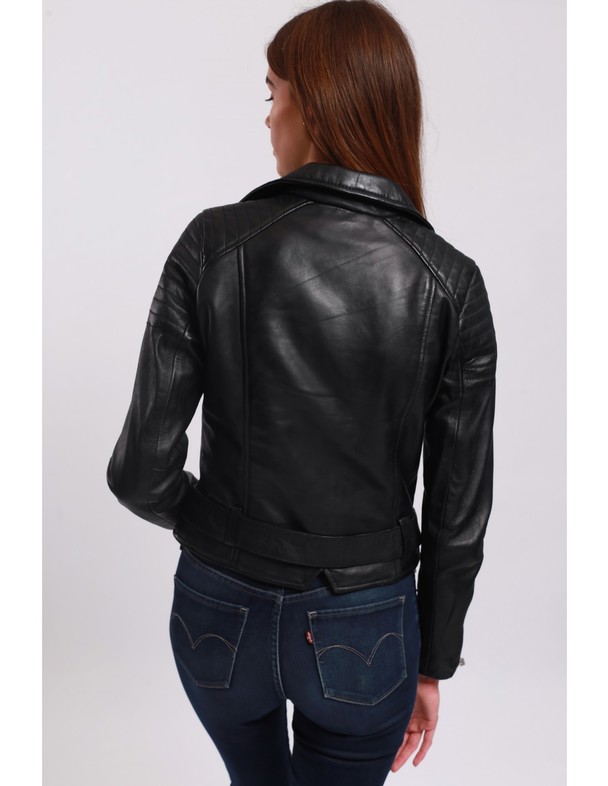 Le Temps des Cerises Leather Jacket Leailanie