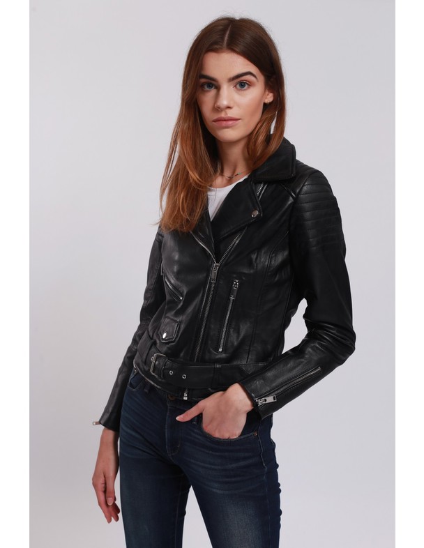 Le Temps des Cerises Leather Jacket Leailanie