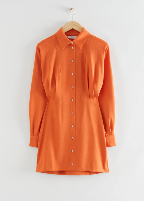 & Other Stories Mini-Hemdkleid Orange