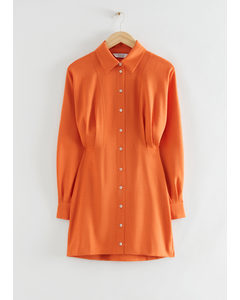 Minilång Skjortklänning Orange