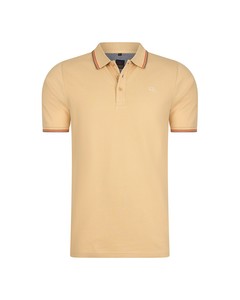 Mario Russo Tipped Polo Edward Beige