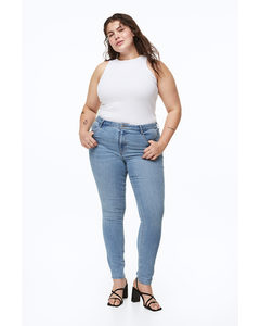 Skinny Regular Jeans Denimblauw
