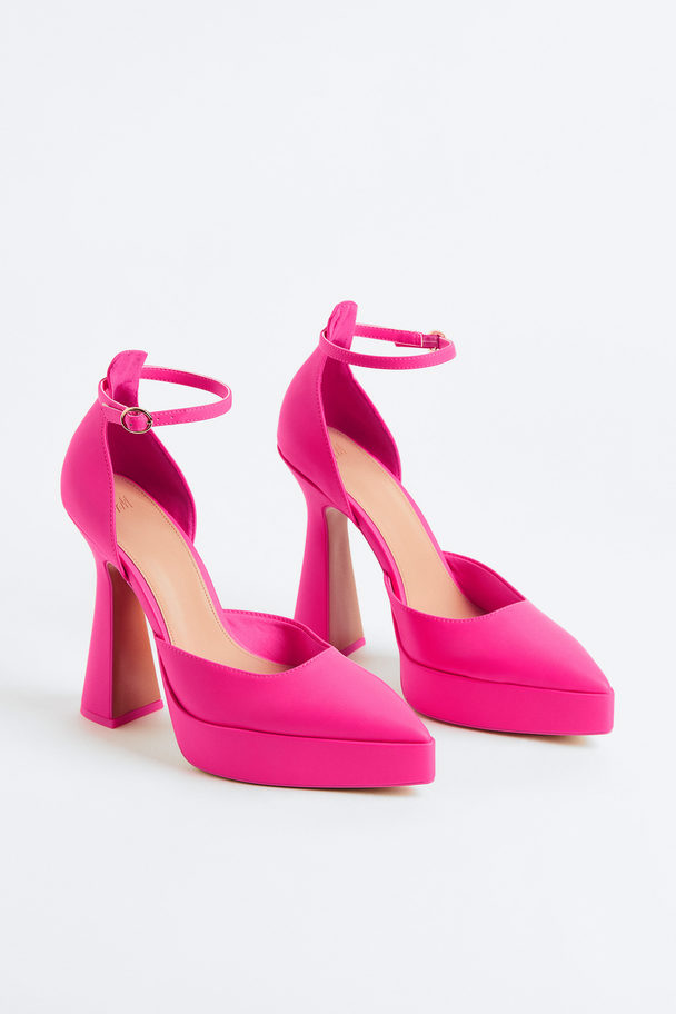 H&M Platform Court Shoes Bright Pink