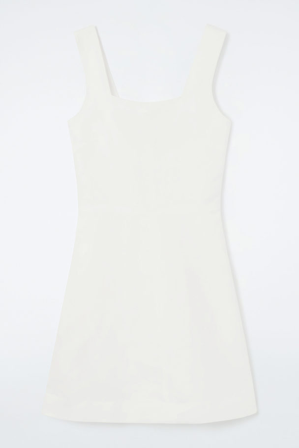 COS Square-neck Mini Pinafore Dress White