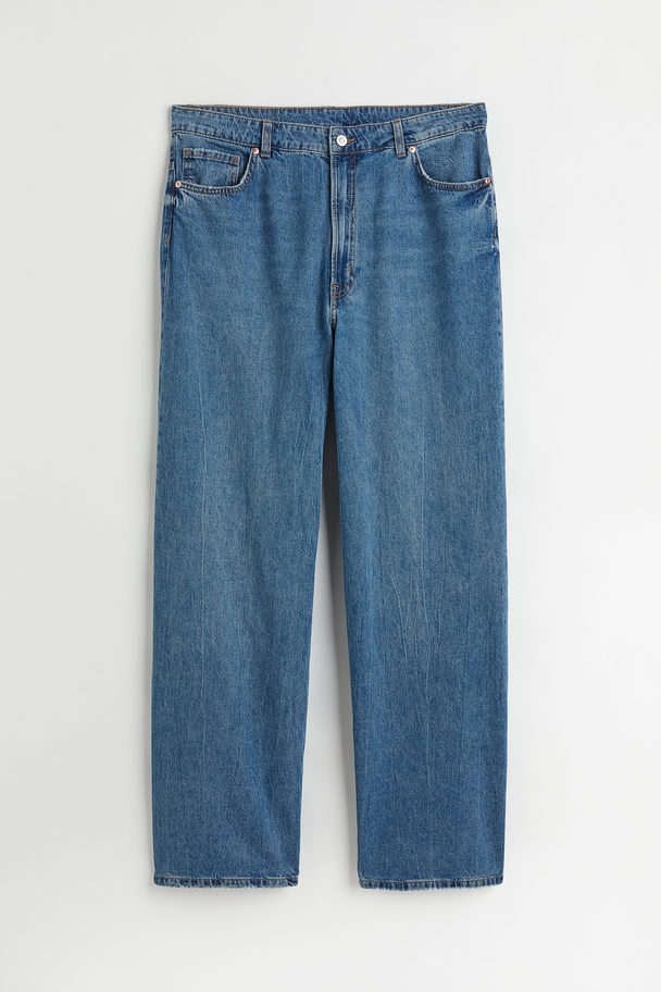 H&M H&m+ Wide High Jeans Denimblå