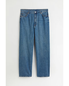 H&M+ Wide High Jeans Blau
