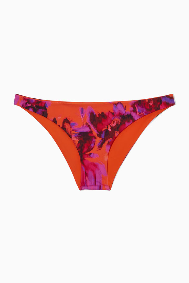 COS Reversible Brazilian Bikini Briefs Bright Orange / Printed