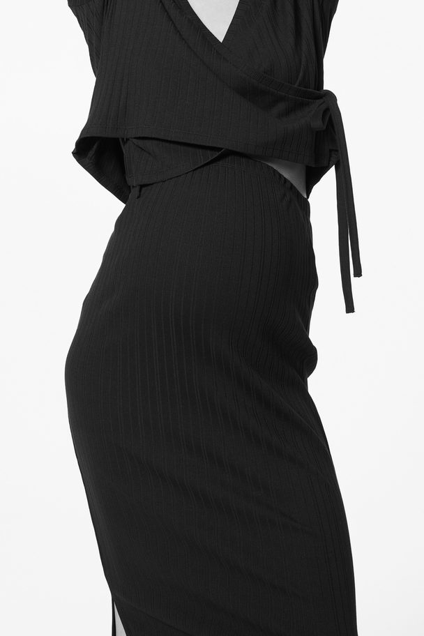H&M Mama 2-piece Top And Skirt Set Black